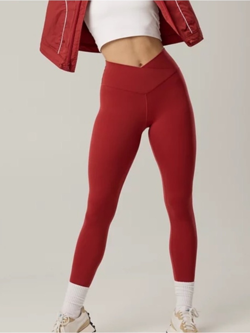 aerie Real Me High-Rise 7/8 Legging - Brick Red